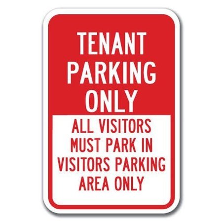SIGNMISSION Tenant Parking Only Others Must Park In Visitors Parking Area 12inx18ins, A-1218 Tenant Parking A-1218 Tenant Parking - Tenant V